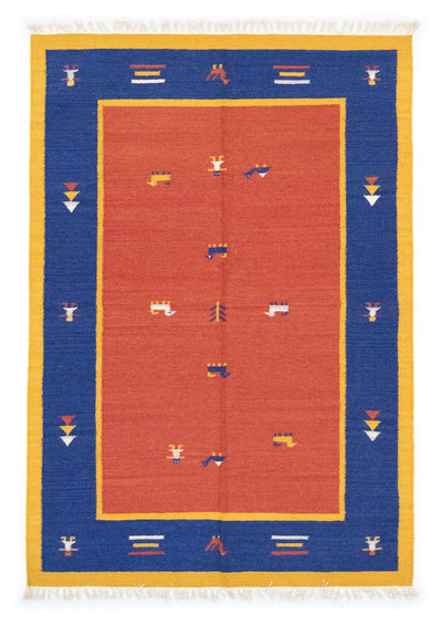 Kelim Modern Teppich 140x200cm - orange