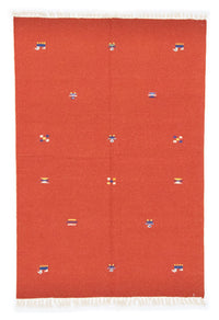 Kelim Modern Teppich 140x200cm - orange – product image