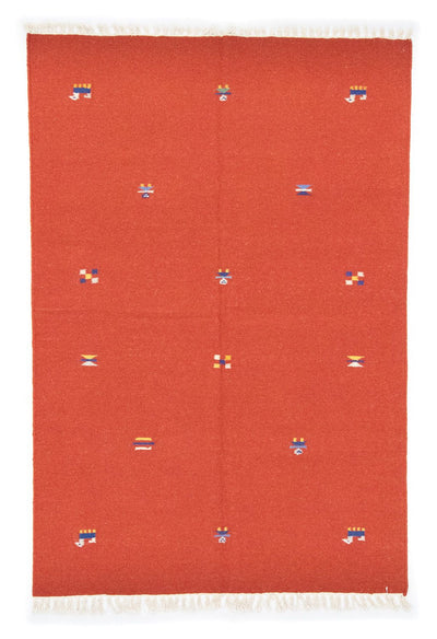 Kelim Modern Teppich 140x200cm - orange
