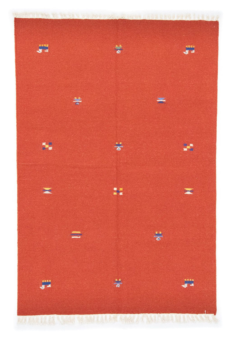 Kelim Modern Teppich 140x200cm - orange