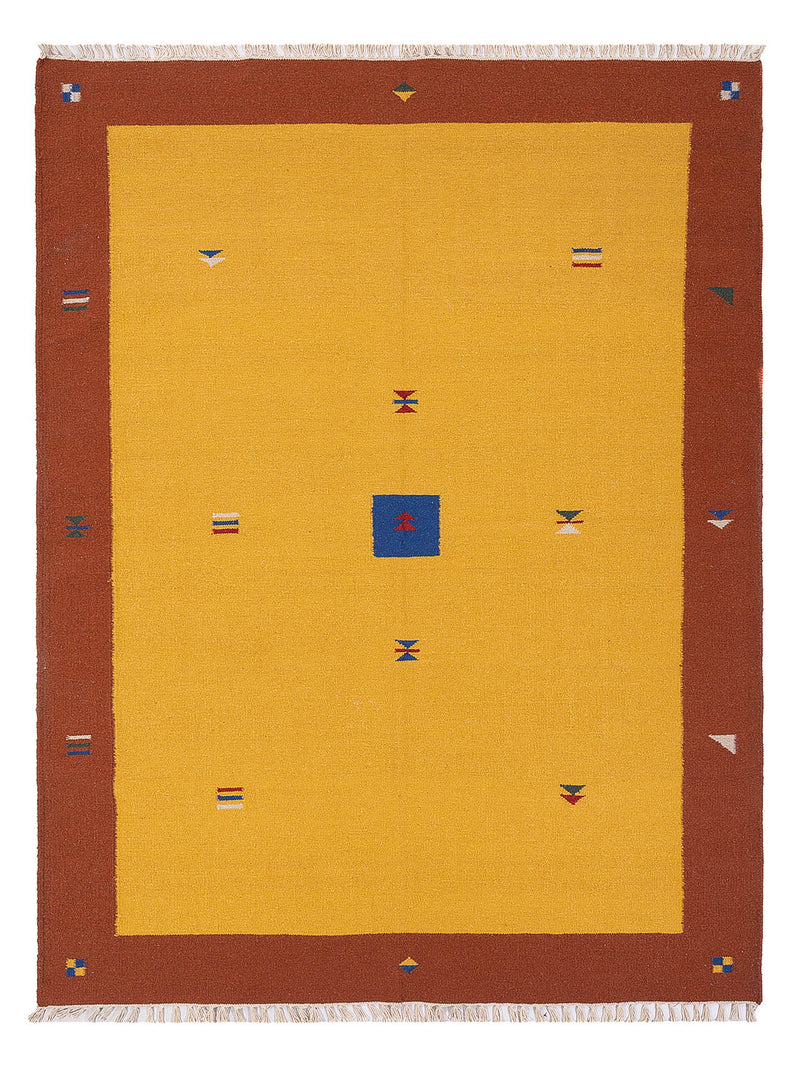 Kelim Modern Teppich 170x240cm - gold