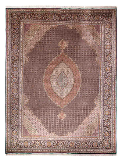 Täbriz - 50 Raj Teppich 304x390cm - Perserteppich - schwarz