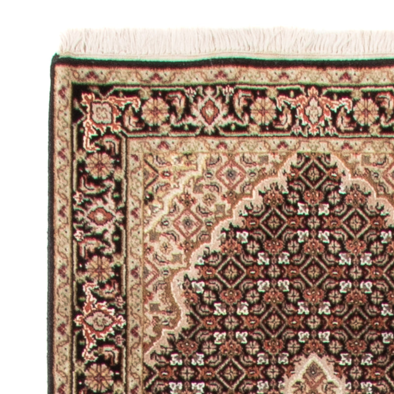 Indo Täbriz Teppich 81x372cm - Orientteppich - schwarz