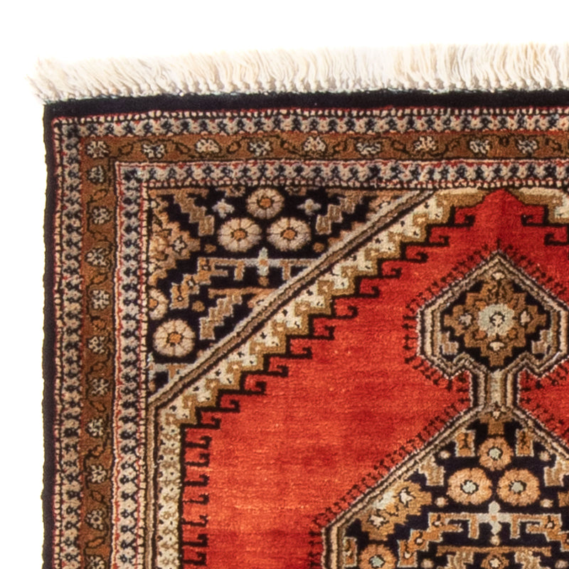Ghom - Seide Teppich 56x77cm - Perserteppich - orange