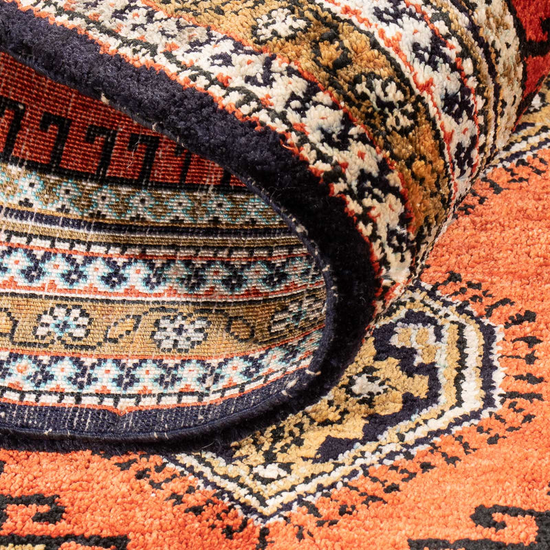 Ghom - Seide Teppich 56x77cm - Perserteppich - orange