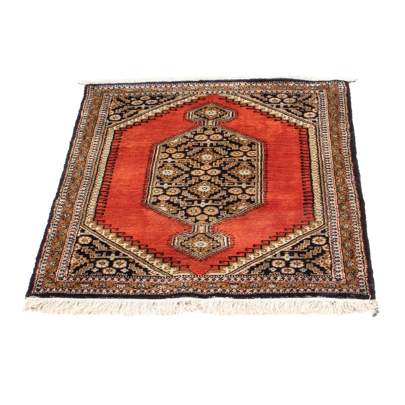 Ghom - Seide Teppich 56x77cm - Perserteppich - orange
