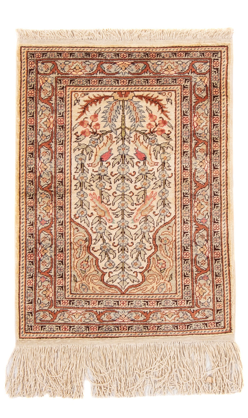 Hereke Teppich 39x58cm - Orientteppich - beige