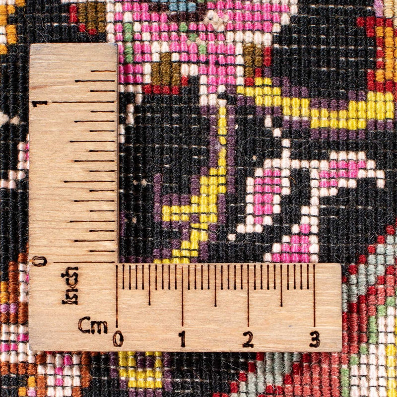 Täbriz - 50 Raj Teppich 48x68cm - Perserteppich - schwarz