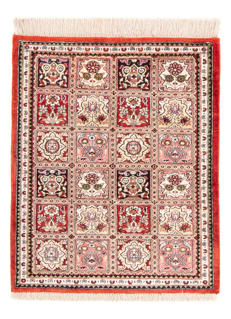 Ghom - Seide Teppich 58x71cm - Perserteppich - mehrfarbig