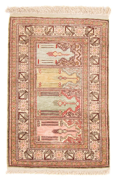 Hereke Teppich 41x61cm - Orientteppich - mehrfarbig