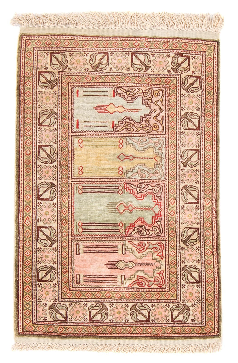 Hereke Teppich 41x61cm - Orientteppich - mehrfarbig