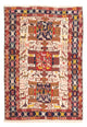 Kelim Seide Teppich 109x135cm - mehrfarbig