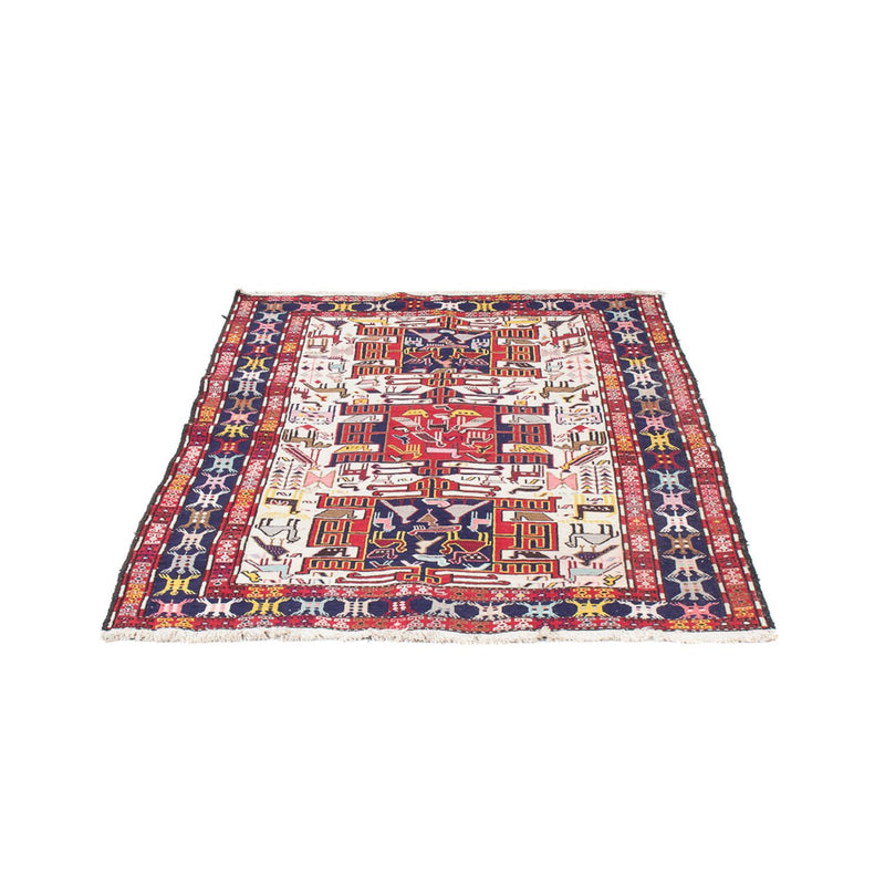 Kelim Seide Teppich 109x135cm - mehrfarbig