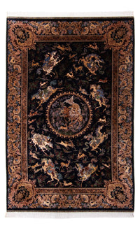 Ghom Teppich 150x230cm - Perserteppich - dunkelblau – product image