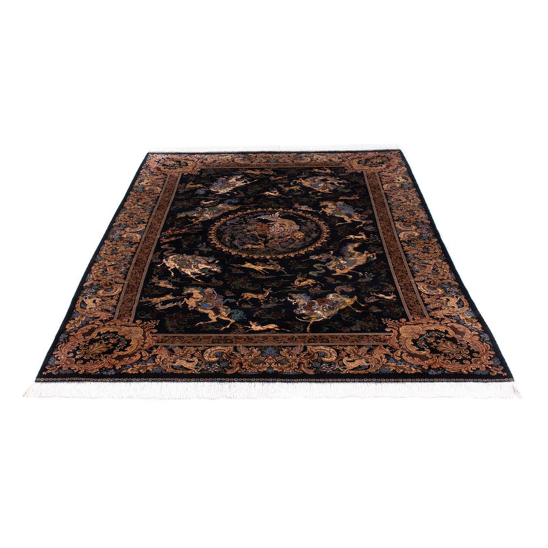 Ghom Teppich 150x230cm - Perserteppich - dunkelblau