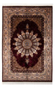 Ghom Teppich 150x230cm - Perserteppich - weinrot