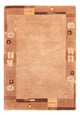 Nepal Teppich 60x90cm - Wollteppich - dunkelbeige
