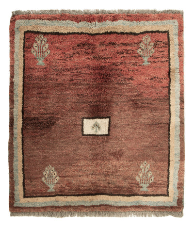 Gabbeh Persisch Teppich 93x100cm - Perserteppich Wollteppich - mehrfarbig
