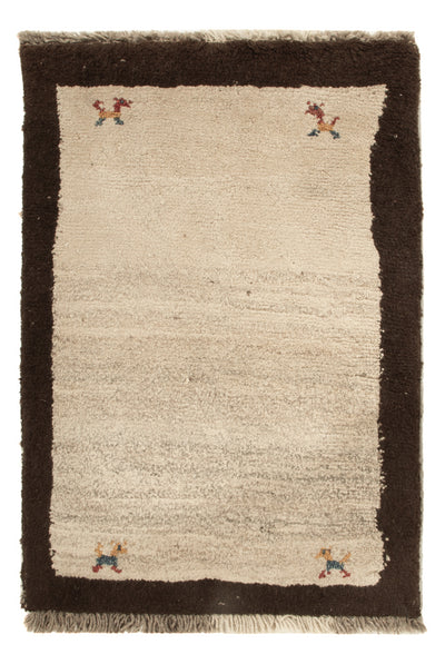 Gabbeh Persisch Teppich 57x85cm - Perserteppich Wollteppich - beige