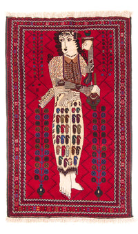 Belutsch Teppich 102x157cm - Orientteppich - rot – product image