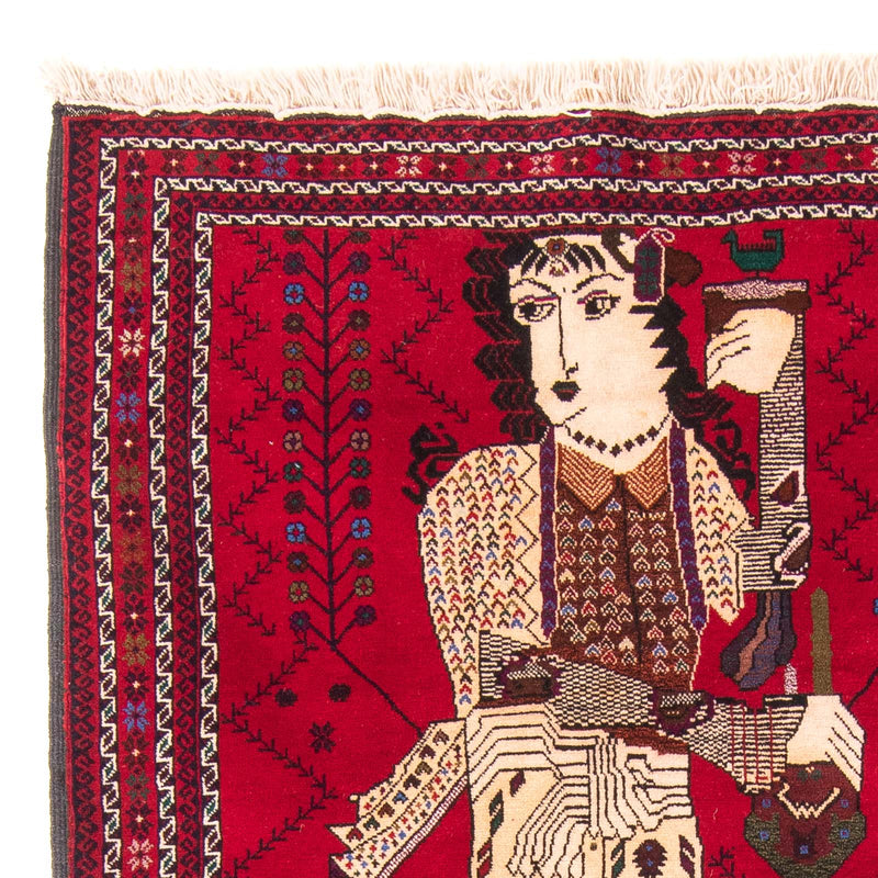 Belutsch Teppich 102x157cm - Orientteppich - rot