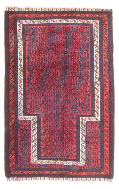 Belutsch Teppich 92x144cm - Orientteppich - rot