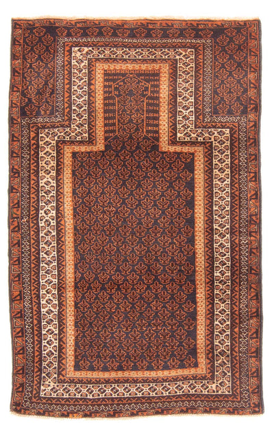Belutsch Teppich 91x147cm - Orientteppich - dunkelblau