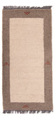 Nepal Teppich 70x140cm - Wollteppich - beige