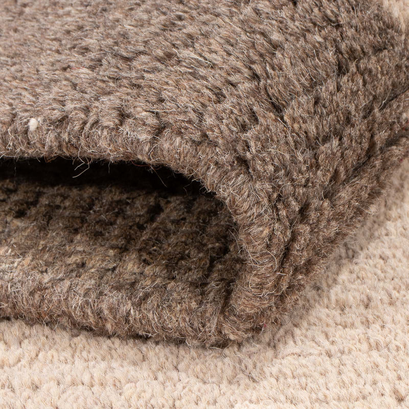 Nepal Teppich 70x140cm - Wollteppich - beige