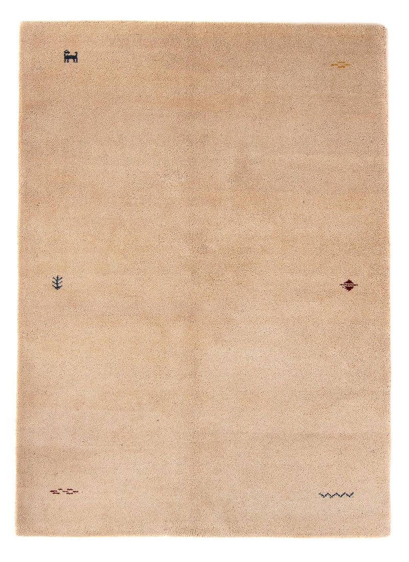 Gabbeh Teppich Indus 170x240cm - Wollteppich - beige