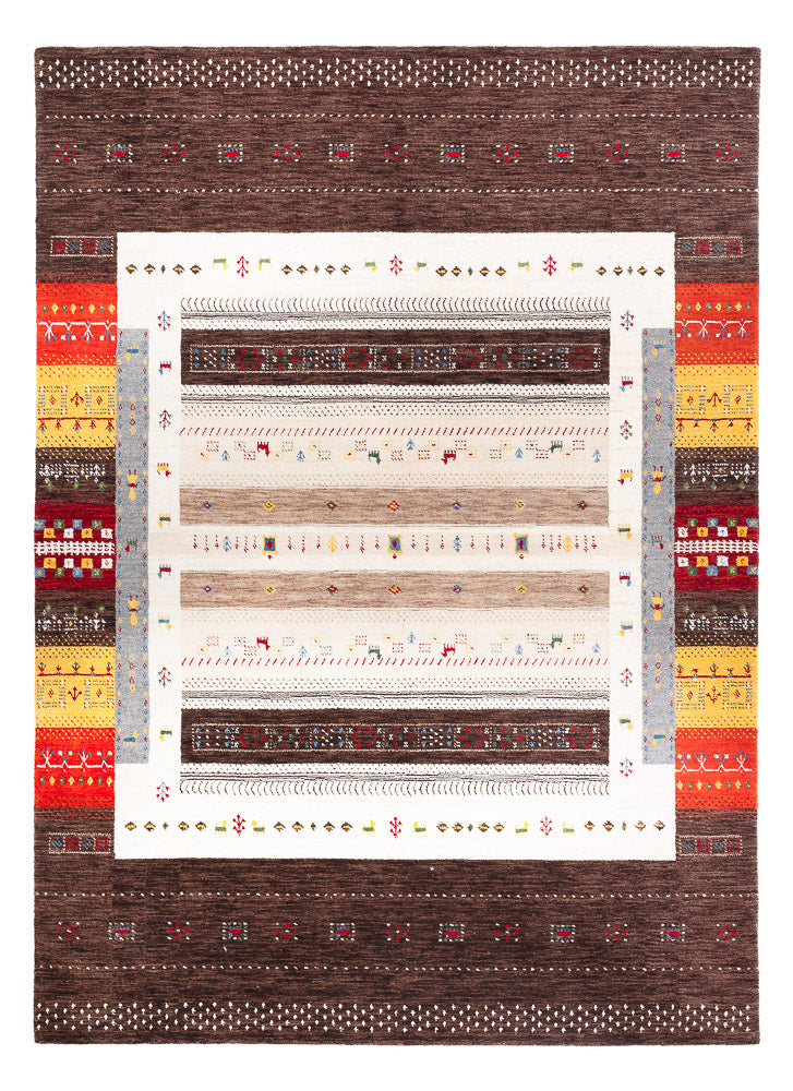 Loribaft Loom Teppich 170x240cm - Wollteppich - mehrfarbig
