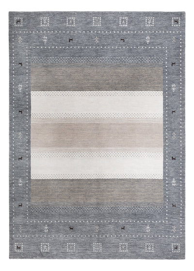 Loribaft Loom Teppich 170x240cm - Wollteppich - grau