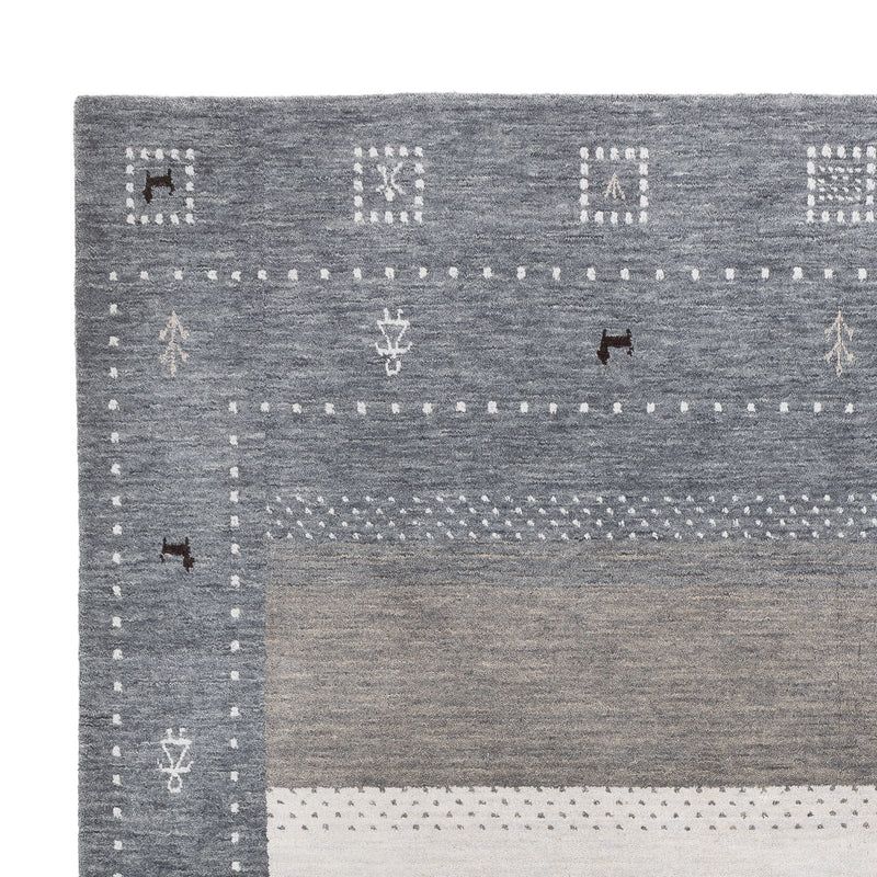 Loribaft Loom Teppich 170x240cm - Wollteppich - grau