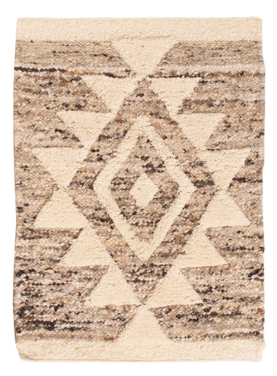 Wollteppich 60x90cm - hellbeige