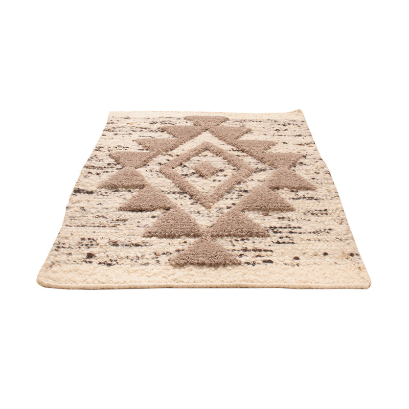 Wollteppich 60x90cm - hellbeige