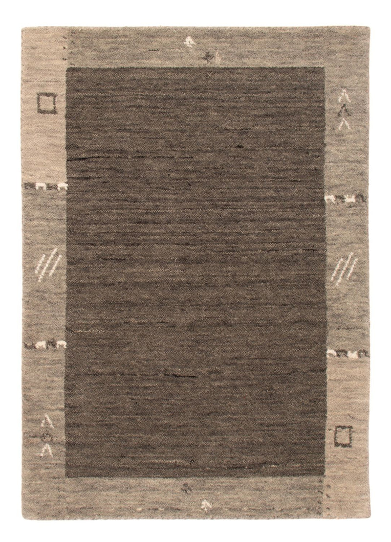 Gabbeh Teppich Softy 60x90cm - Wollteppich - grau