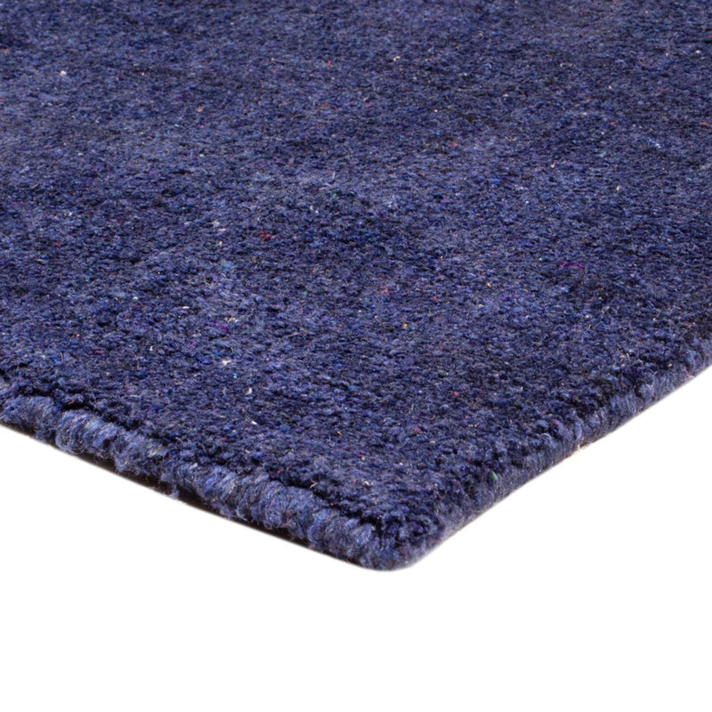 Gabbeh Teppich Softy 80x300cm - Wollteppich - blau
