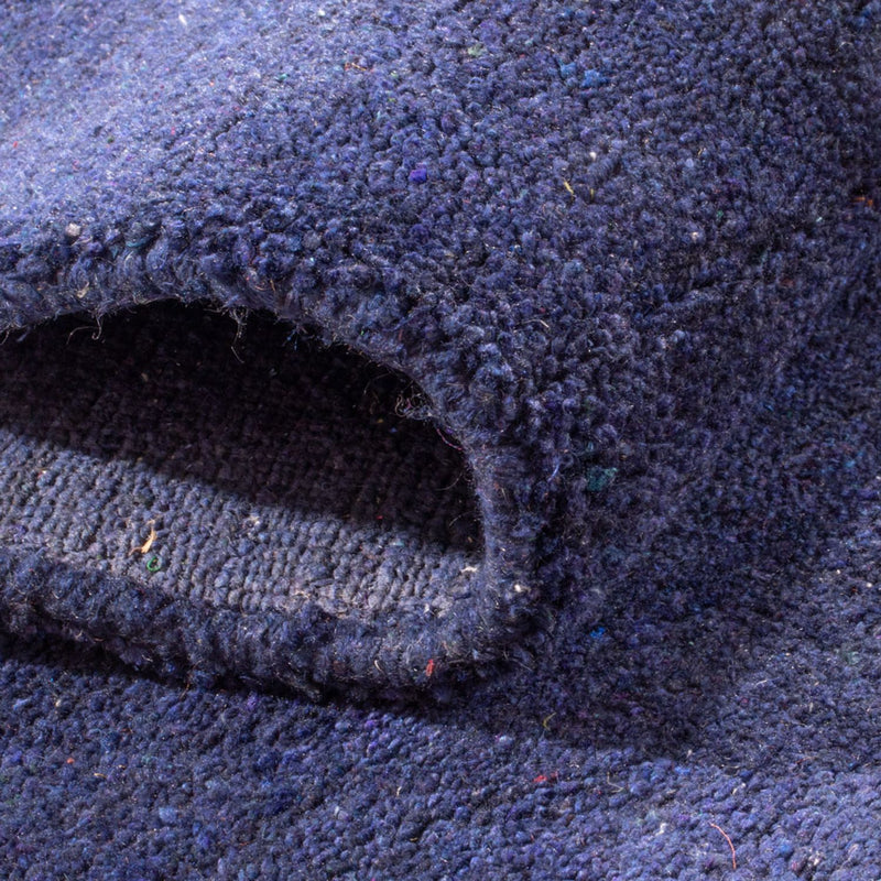 Gabbeh Teppich Softy 80x300cm - Wollteppich - blau