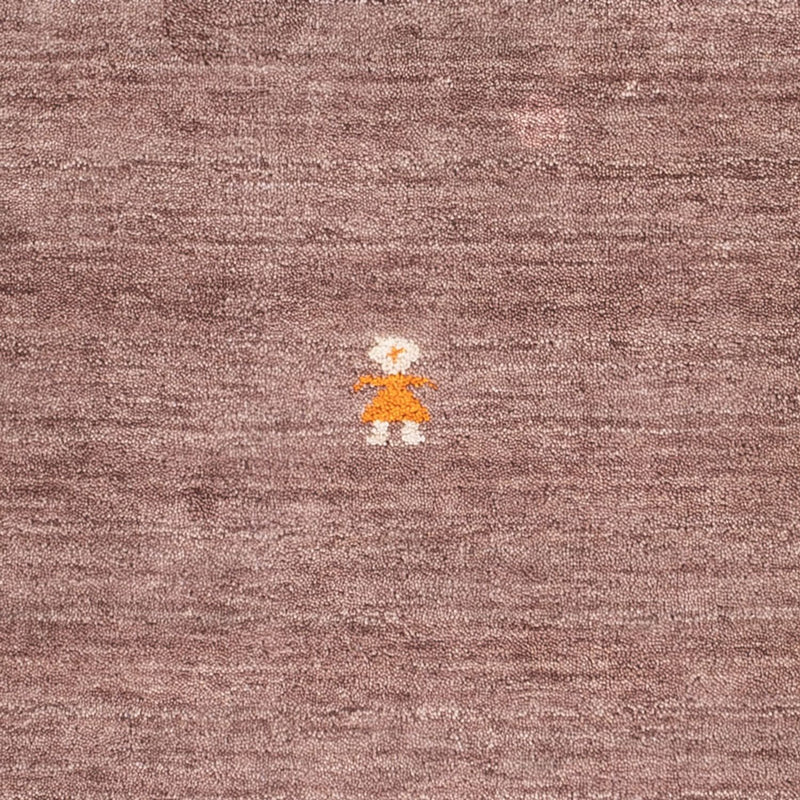 Gabbeh Teppich Softy 150x150cm - Wollteppich - braun
