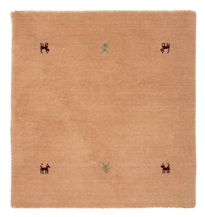 Gabbeh Teppich Softy 60x65cm - Wollteppich - beige