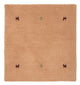 Gabbeh Teppich Softy 60x65cm - Wollteppich - beige