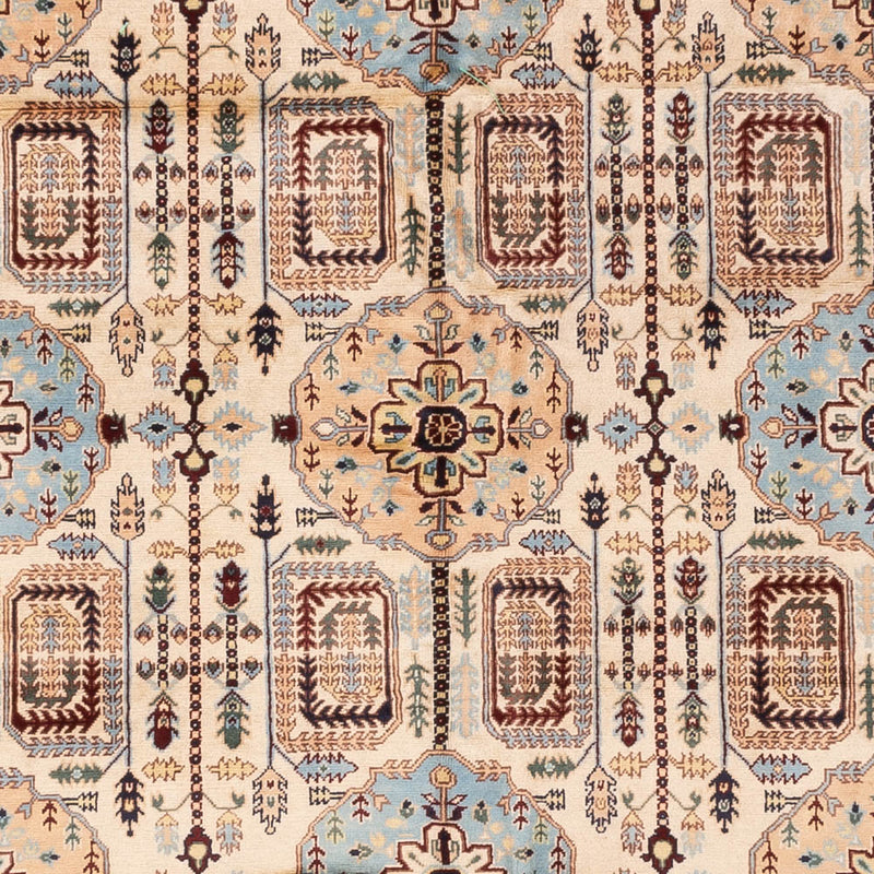 Afghan Teppich 245x346cm - Orientteppich - hellbeige