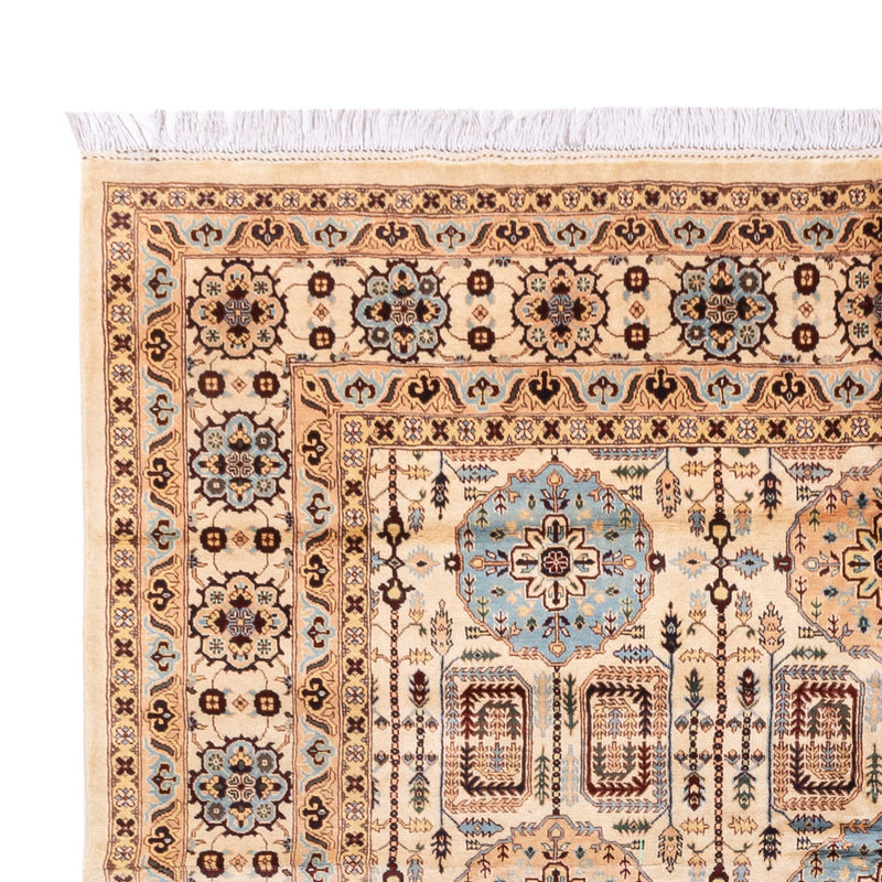 Afghan Teppich 245x346cm - Orientteppich - hellbeige