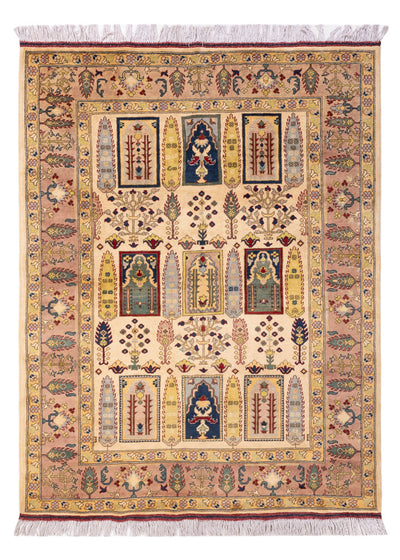 Afghan Teppich 150x199cm - Orientteppich - beige