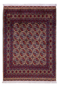 Afghan Teppich 148x195cm - Orientteppich - dunkelbeige – product image