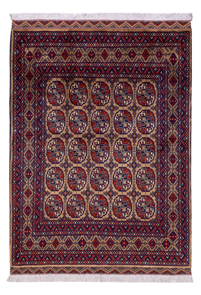 Afghan Teppich 148x195cm - Orientteppich - dunkelbeige
