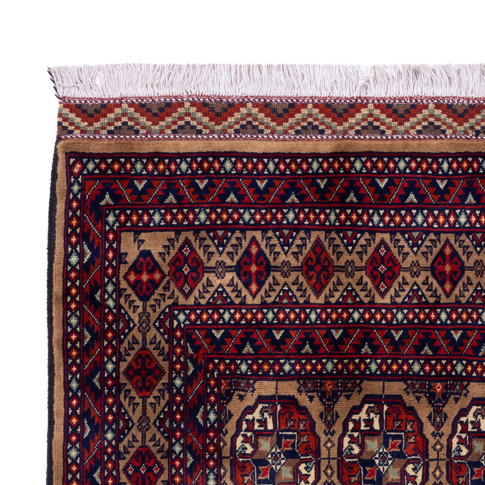 Afghan Teppich 148x195cm - Orientteppich - dunkelbeige
