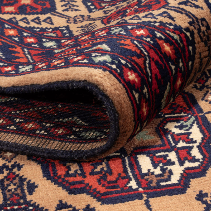 Afghan Teppich 148x195cm - Orientteppich - dunkelbeige