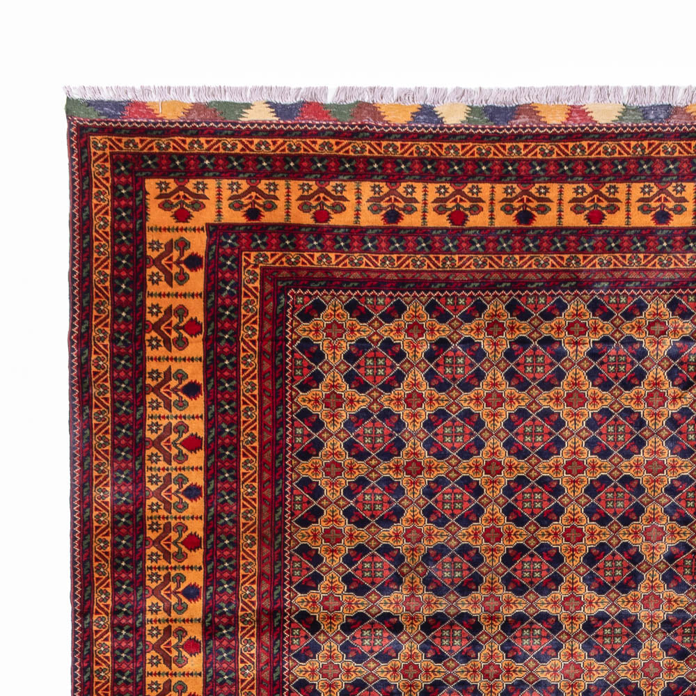 Afghan Teppich 286x388cm - Orientteppich - dunkelbeige