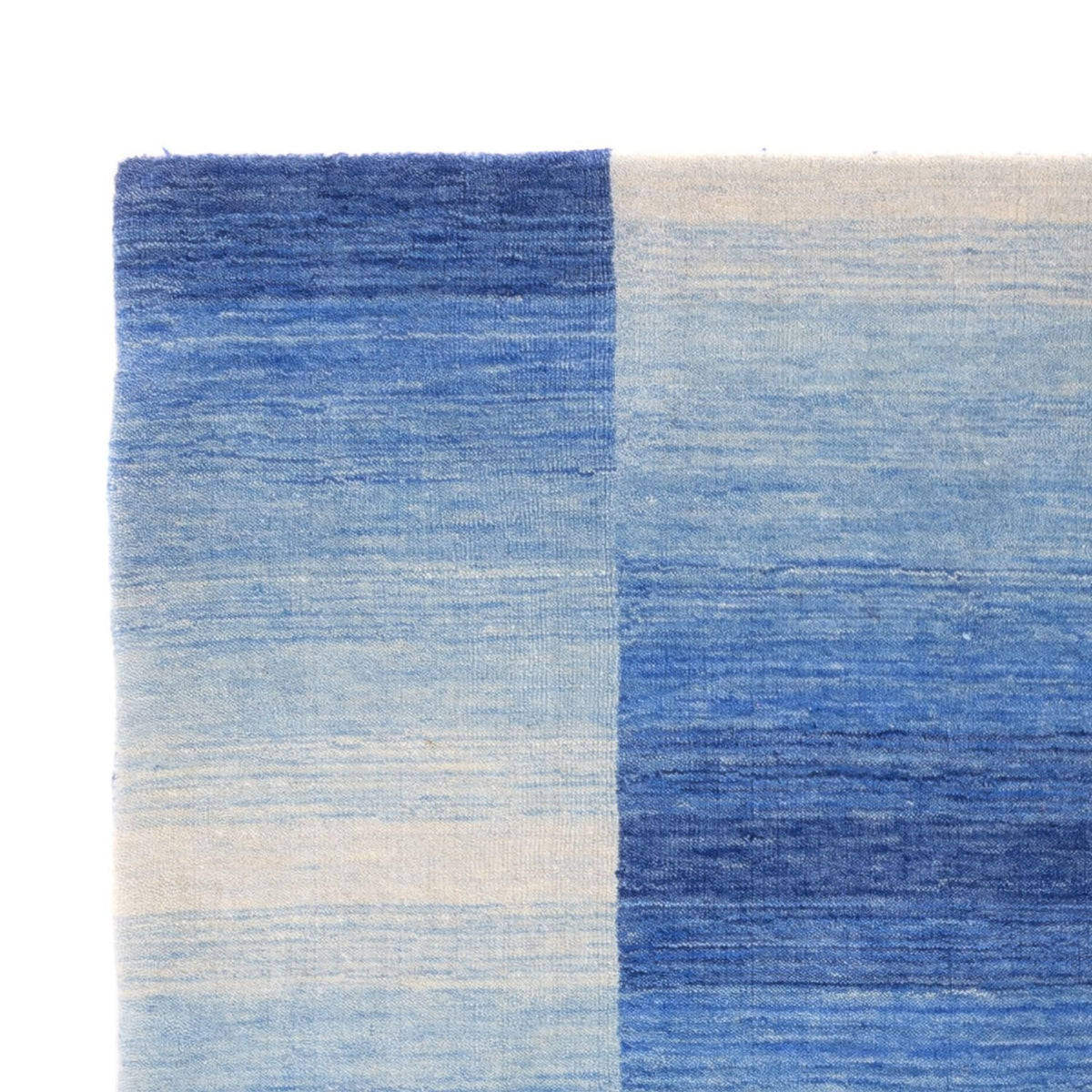 Loribaft Loom Teppich 123x185cm - Wollteppich - blau